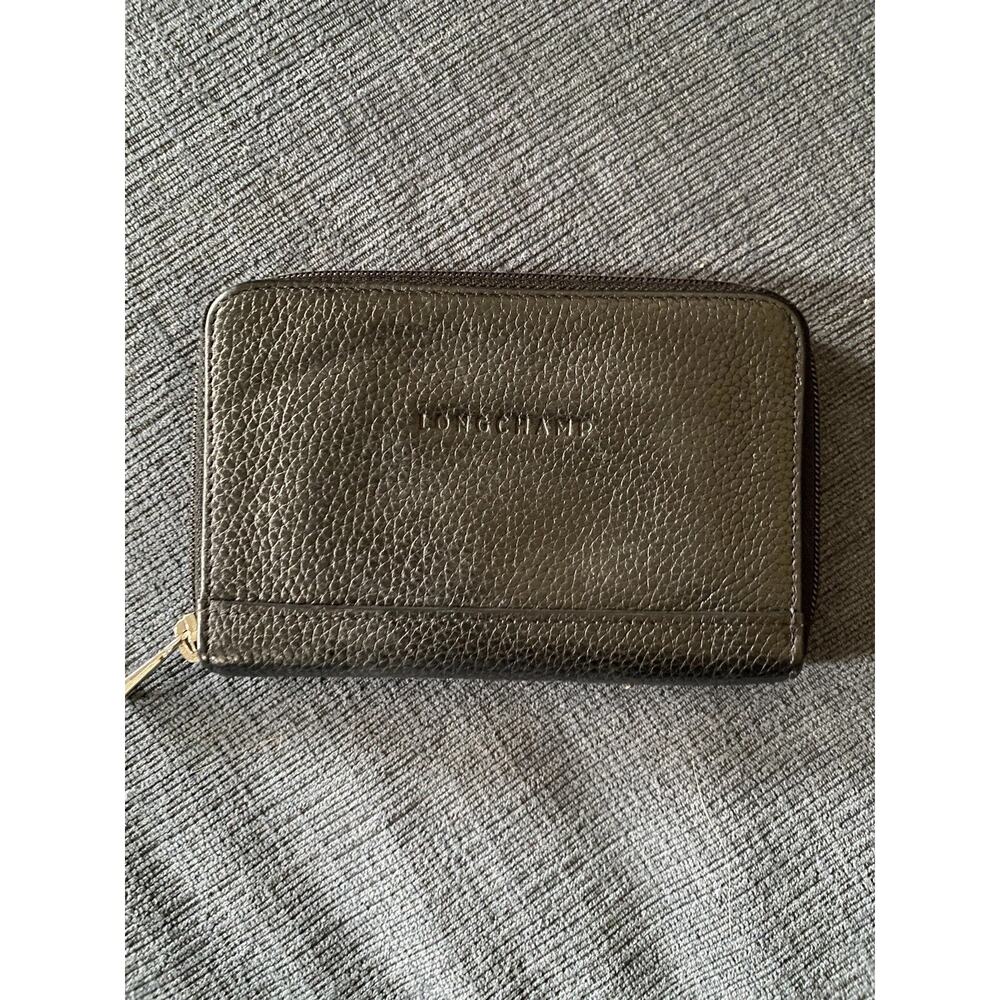 Longchamp Black Pebbled Leather Coin/Card Case - PERFECT CONDITION